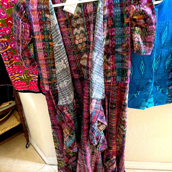 Beautiful summery wrap dress - women size medium - multicolored - Picture 10 of 10